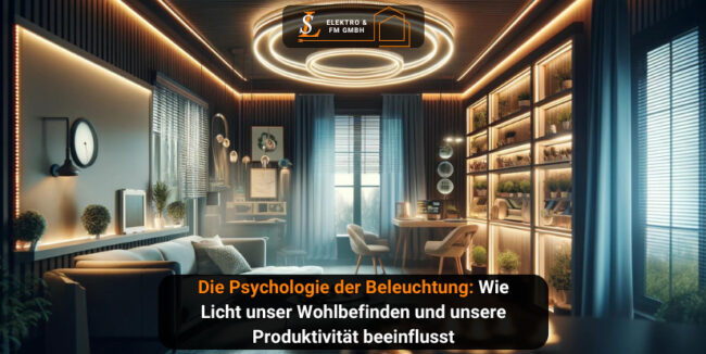 Beitragsbild des Blogartikels über innovative Beleuchtungskonzepte in der Innenarchitektur, mit modernen Beleuchtungslösungen in einem Wohnzimmer